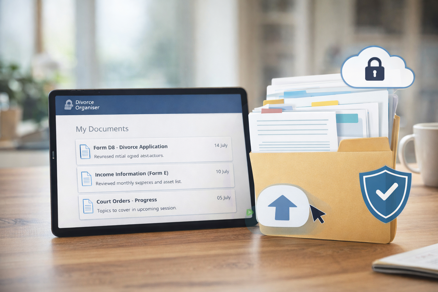 Secure online organiser included